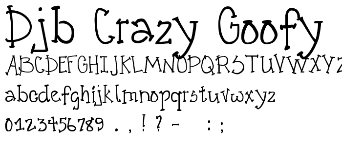 DJB CRAZY GOOFY COOL font