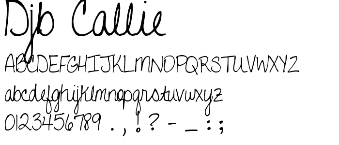 DJB Callie font