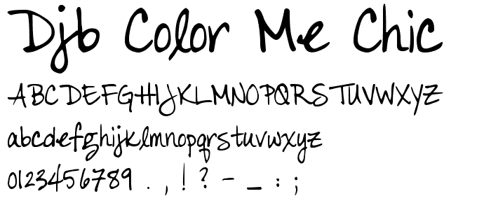 DJB Color Me Chic font