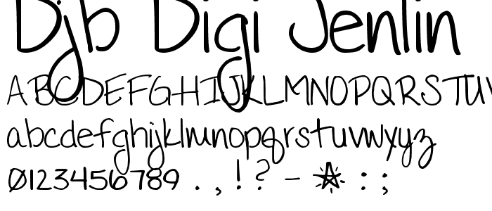 DJB DIGI JENLIN font