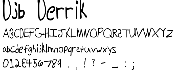 DJB Derrik font