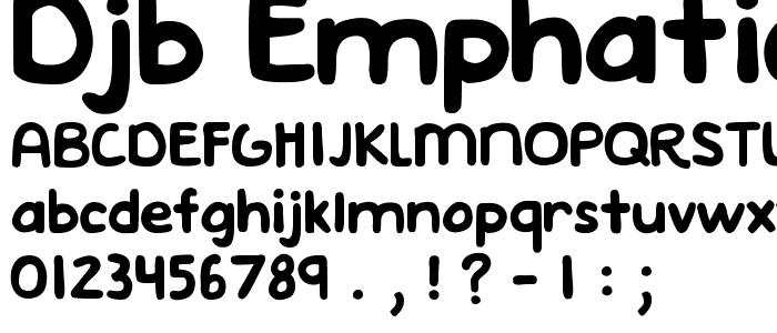 DJB EMPHATIC font