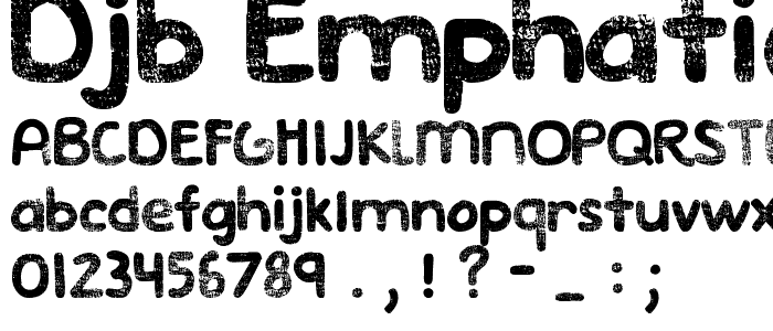 DJB EMPHATICALLY DIRTY font