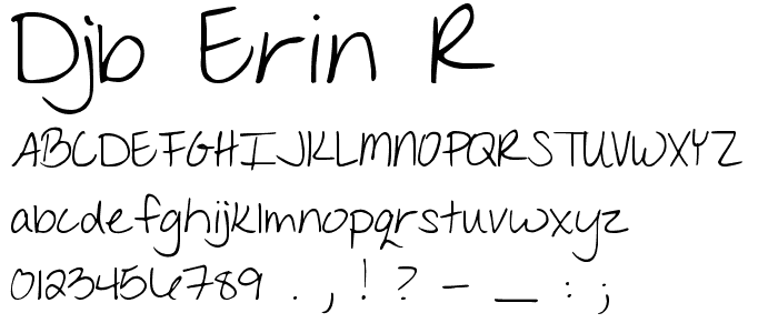 DJB ERIN R font