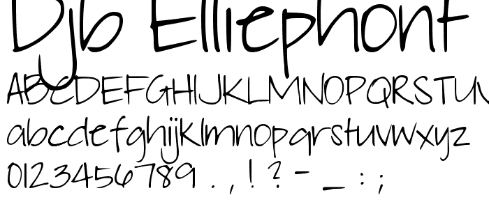 DJB Elliephont font