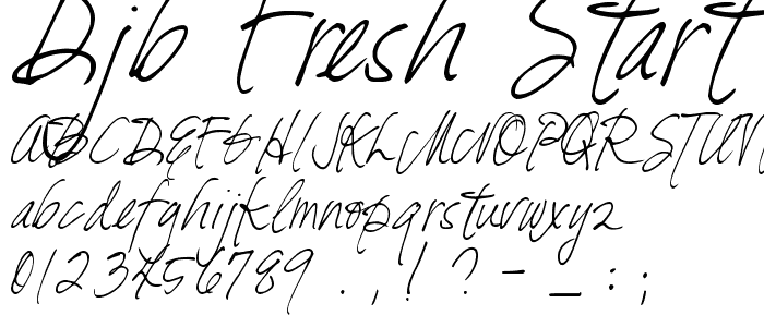 DJB FRESH START font