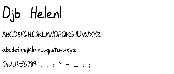 DJB HELENL font