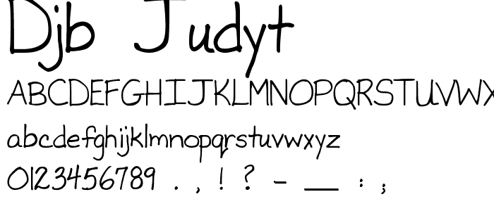 DJB JUDYT font