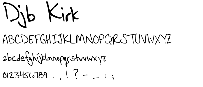 DJB Kirk font