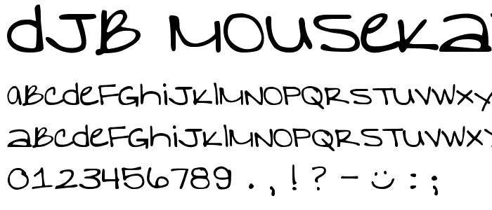 DJB MOUSEKATEER KIM font