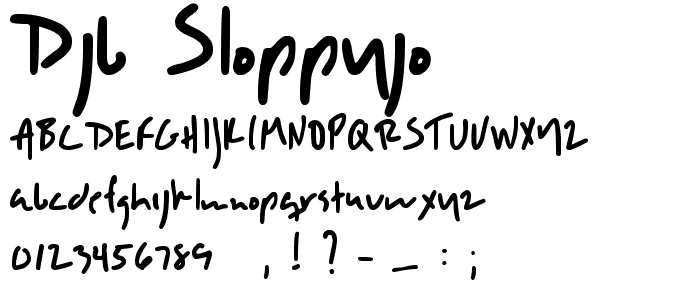 DJB SLOPPYJO font