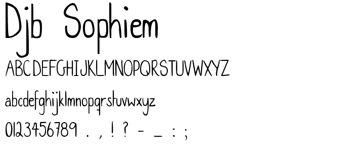 DJB SOPHIEM font