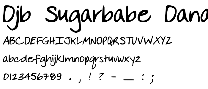 DJB SUGARBABE DANA font