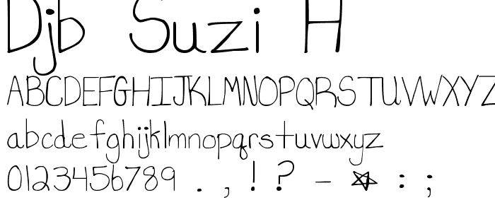 DJB SUZI H font