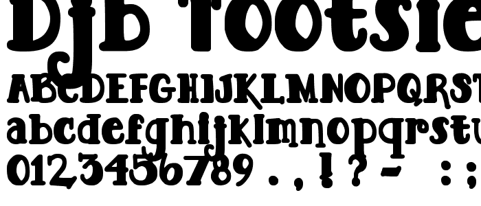 DJB TOOTSIE WOOTSIE BOLD Bold font