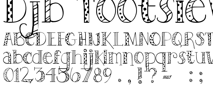 DJB TOOTSIEWOOTSIE font