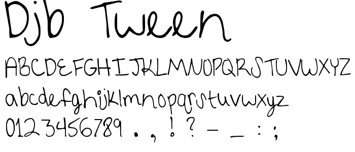 DJB Tween font