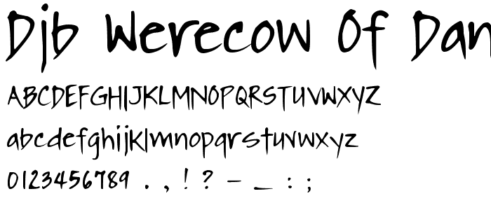 DJB WERECOW OF DANVILLE font