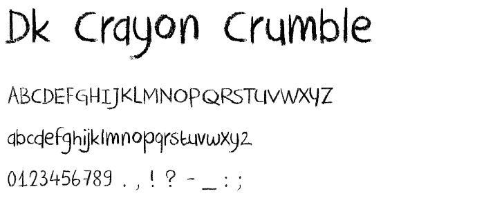 DK Crayon Crumble font