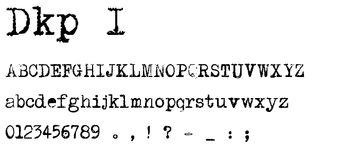 DKP_I_ font