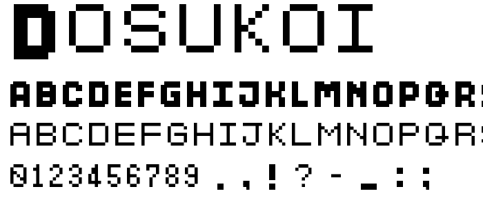 DOSUKOI font