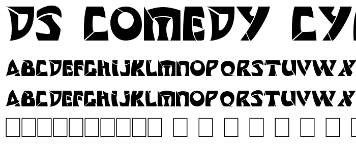 DS Comedy Cyr Bold font