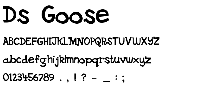 DS Goose font