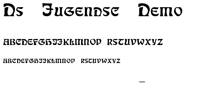 DS JugendSC Demo font