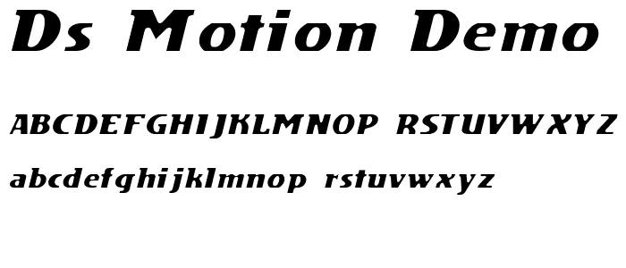 DS Motion Demo Italic font