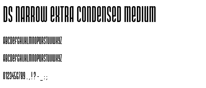 DS Narrow Extra-condensed Medium font