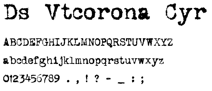 DS VTCorona Cyr font