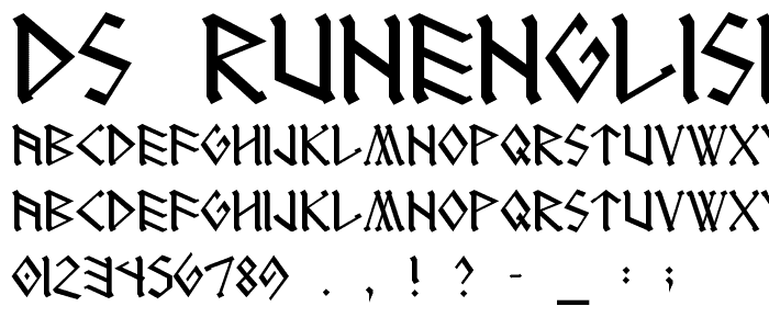 DS_RUNEnglish 1 font