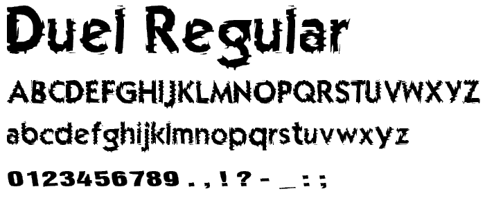 DUEL Regular font