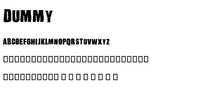 DUMMY font