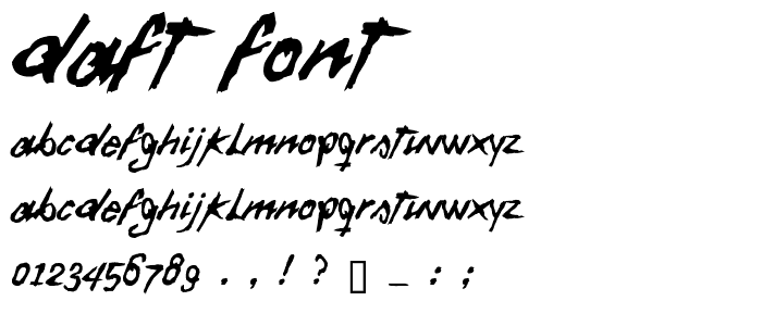 Daft Font font