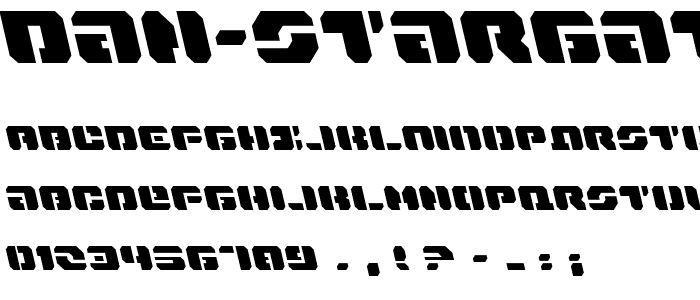 Dan Stargate Leftalic font