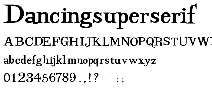 DancingSuperserif font