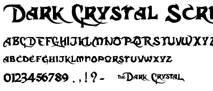 Dark Crystal Script font