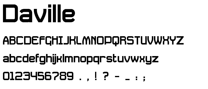 Daville font