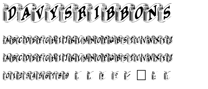 DavysRibbons font