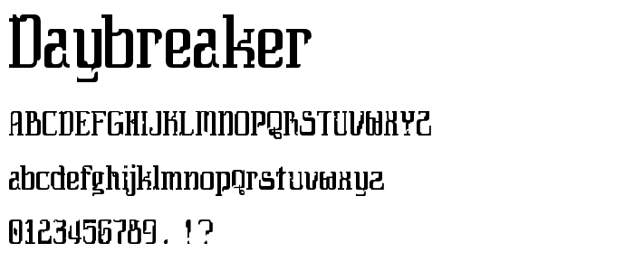 Daybreaker font