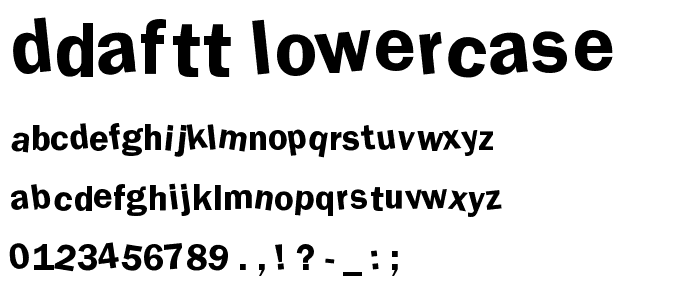 DdaftT-lowercase font