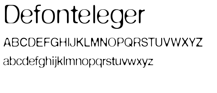 DeFonteLeger font