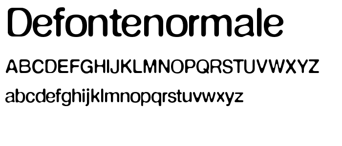 DeFonteNormale font