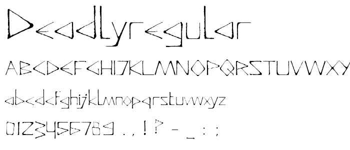 DeadlyRegular font