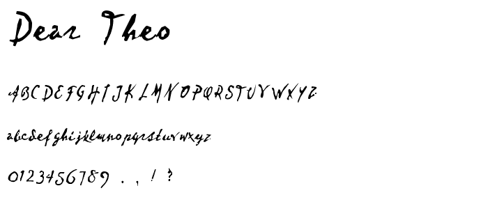 Dear Theo font