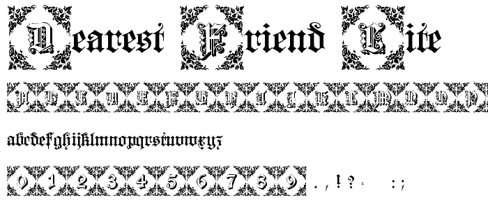 Dearest Friend lite font