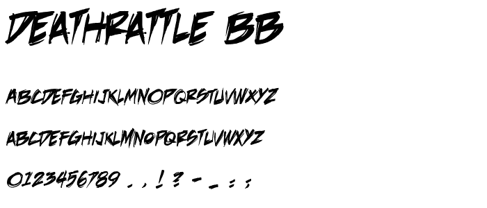 DeathRattle BB font