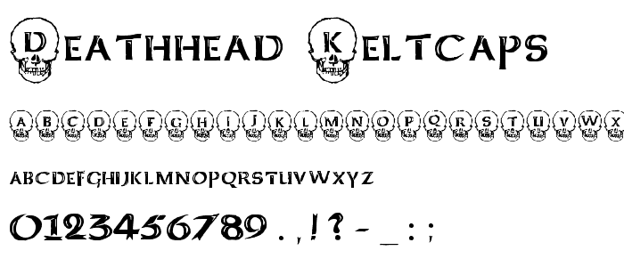 Deathhead KeltCaps font