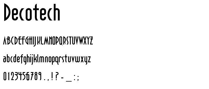 DecoTech font